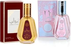 VIDA STYLE Pack de Perfumes Árabes – Yara & Ameerat Al Arab – Exclusivos Aromas Orientales – 2 Perfumes de 50ml – Fragancias Elegantes y Duraderas para Mujer