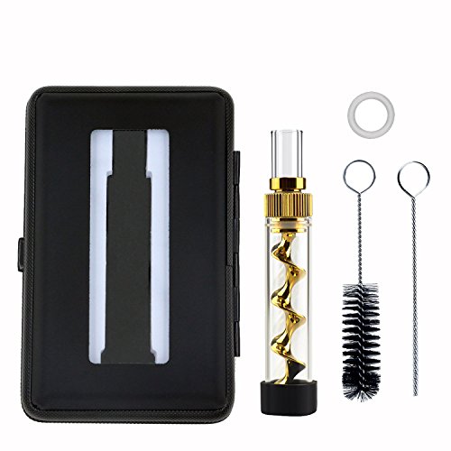 KingGift - Punto de cristal portátil - adaptador mecánico para té, hierbas de hojas, café, granos, especias, u otros granos de café, innovador repuesto para máquina de espresso (kit portátil)