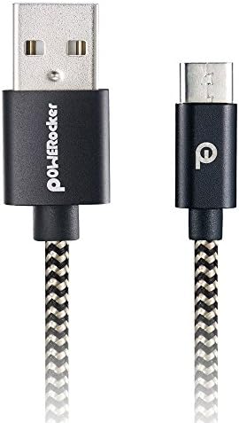 USB Type-C 2.0 Cable, POWERocker 5FT(1.5M) USB-A to Type-C 2.0 Cable Nylon Braided for New Macbook, ChromeBook Pixel, Nokia N1, LG G5, HTC 10, Golden