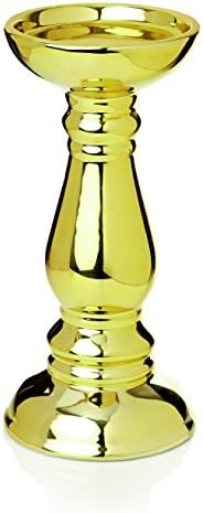 Gold Ceramic Candle Stick Dinner Candle Holder - 20cm x 9cm