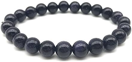 Handmade Gem Semi Precious Gemstone 8mm Round Beads Natural Stones Stretch Bracelet Unisex …