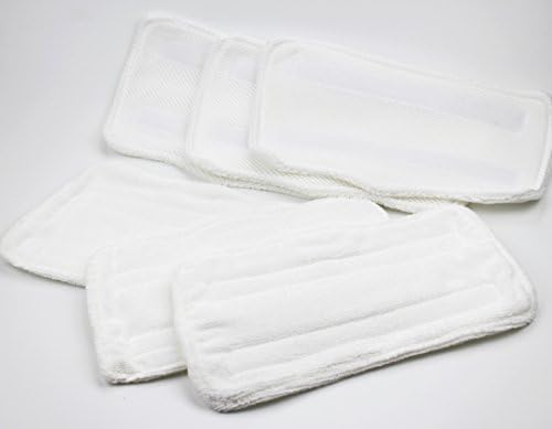 YBC 6pcs Replacement Washable Microfiber Pads For Shark Steam Mop House Floor Dust Cleaner Head Tool For H2O H20 X5 XT3010/S3111/S1001/S3101/SP100K/S3250/S3251/S3202/SE200/SP100Q