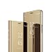 Produktbild Hnzxy Kompatibel mit Huawei Mate 20 Lite Hülle Handytasche,Handyhülle für Huawei Mate 20 Lite Überzug Spiegel Hülle Clear View Flip Case Wallet Magnet Schutzhülle Lederhülle Etui,Gold