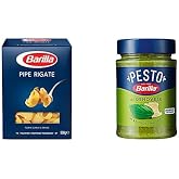 Barilla Mantı Makarna (Pipe Rigate) 500 g. ve Barilla Fesleğenli Pesto (Pesto Genovese) Makarna Sosu 190 g.
