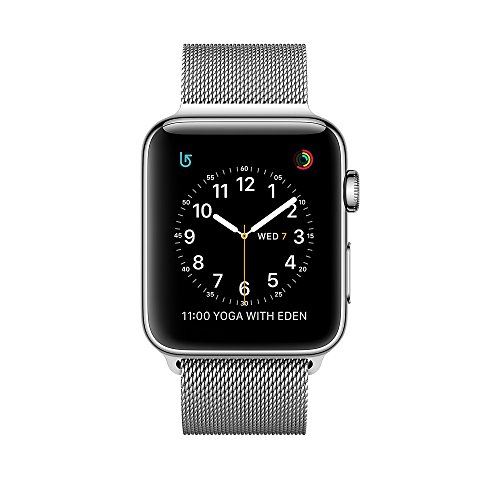 Apple Series 2 42 mm Stainless Steel Case Smartwatch with Milanese Loop - Silver