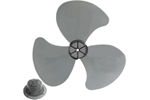 HOMEFURNISHMALL Pale de ventilateur en plastique de 40,6 cm, ventilateur à 5 feuilles avec ventilateur à faible bruit, accessoire de rechange pour ventilateur de support/de bureau (noir)