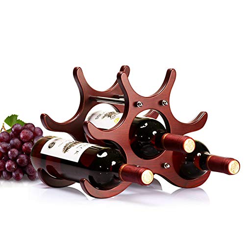 Doctor Hetzner Botelleros Vino DIY Soporte de Botella 28 * 19 * 21.6 cm Apilable para Botellas de Agua 6 Botellas de para Estantes de Cocina, Presentación de vinos, Bodega y Bar de Vinos