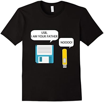 Men's USB I Am Your Father! Funny Geek Computer T-Shirt Medium Black