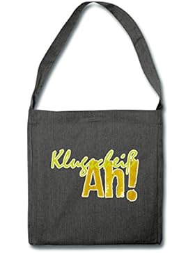 Wissen Macht AH! KlugscheißAh Schultertasche aus Recycling-Material von Spreadshirt®