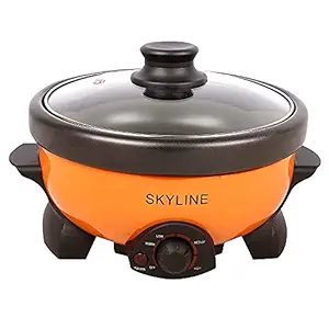 Skyline Automatic Electric Multi Cooker with Non Stick Pot (2 litre Orange)