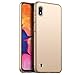 Produktbild Karomenic Plastik Hart PC Hülle kompatibel mit Samsung Galaxy A10 Schutzhülle Ultra Dünn Anti-Scratch Handyhülle Anti-Fingerabdruck Stoßdämpfend Hardcase Bumper Cover Tasche Schale,Gold