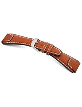 RIOS1931 Uhrenarmband Nature Bueffelleder Cognac Bandanstoss 20 mm