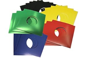 CUIDATUMUSICA 25 FUNDAS/CARPETAS DE CARTON COLORES VARIADOS PARA DISCOS DE VINILO SINGLES 7" (LOS DISCOS PEQUEÑOS) / Ref.4040