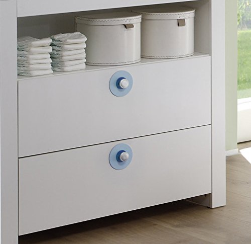 Preisvergleich Produktbild 2er-Set Filzapplikation hellblau / dunkelblau