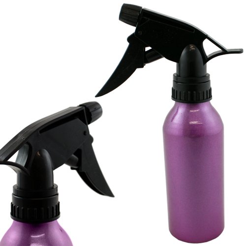 CostMad Spray Bottle 200ml Aluminum Water Plants Flowers Hairdressing Barber Hair Beauty Salon Pump Action Trigger Sprayer Adjustable Nozzle (Purple)