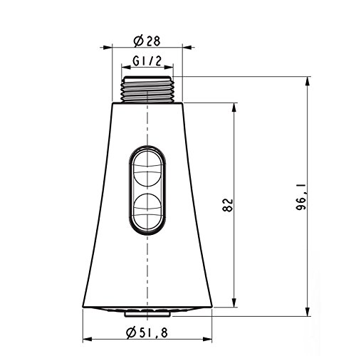 Küchenarmaturen Ersatz Brausekopf Geschirrbrausekopf für Spültischarmatur,Geschirrbrause Brause Handbrause Chrom 2 Strahlarten Küchenarmatur Spüle Wasserhahn - 6