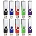 Produktbild 2 Go Lot de 10 Clés USB 2.0 Pivotant Stockage Mémoire Flash Drive Lecteur USB Plier Couleur Mixte(Vert/Rouge/Noir/Bleu/Violet) (2GB*10PCS)