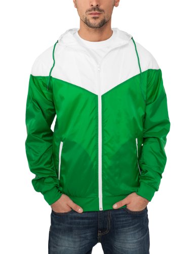 Urban Classics Herren Jacke Bekleidung Arrow Windrunner mehrfarbig (Green/wht) XXX-Large
