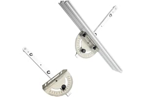 SNOWCHECKING Table Saw For Woodworking, Precision Woodworking Table Saw Miter Gauge With Adjustable Angle And Track Stop Mitre Gauge For Table Saw(E)