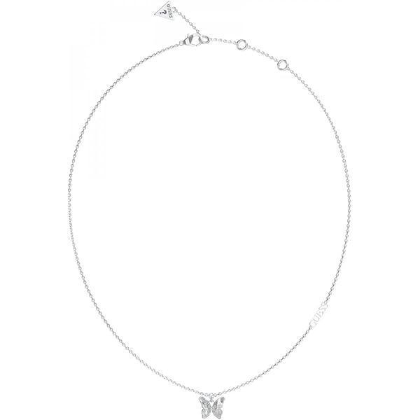 Bracciale Guess Chrysalis Donna In Acciaio Dorato Con Zirconi - Farfalla, Chiusura A Moschettone, Lunghezza 21 Cm