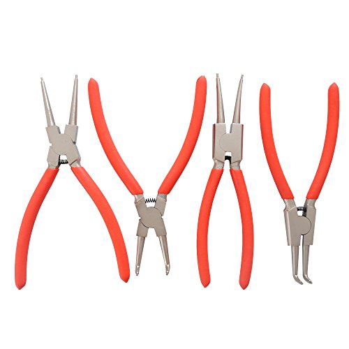 Sprengringzange Seegeringzange Set Sicherungszangen 225mm 4 tlg Innen / Außen - 2