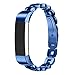 Produktbild BZLine® Armband für Fitbit Alta HR und Fitbit Alta, Verstellbarer Metall Edelstahl Ersatz Band mit Klassischer Verschluss für Fitbit Alta Armband zur Herzfrequenz-und Fitnessaufzeichnung (Blau)