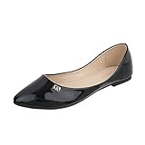  Zapatos para mujer Zapatillas Tacón ancho Bailarinas clásicas Negro Tamaño 37