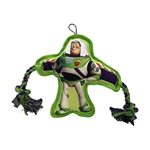 Hyper Pet Disney Toy Story 4 Dog Toy - Buzz Lightyear Rope Squeaker - Interactive Dog Toy