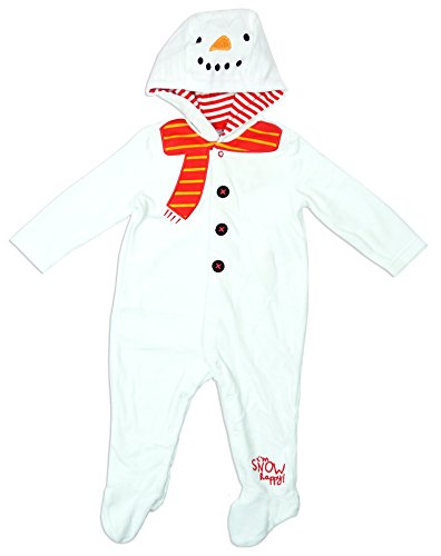 Girls Boys Baby Im Snow Happy Novelty Snowman Hooded BabyGro sizes from Newborn to 24 Months