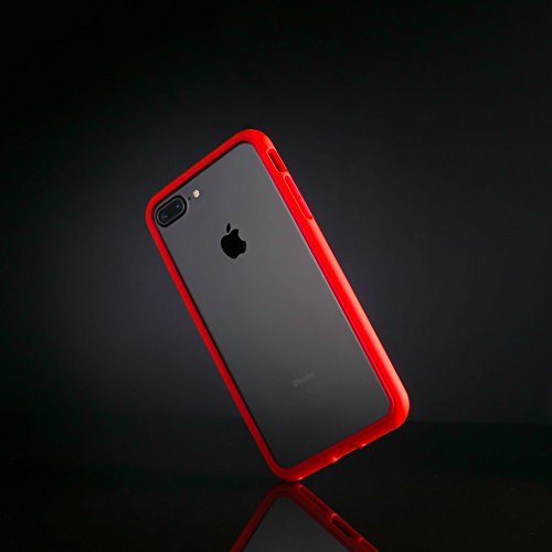 iPhone 8 Plus Bumper Funda  Also Fit iPhone 7 Plus  - RhinoShield  CrashGuard  Carcasa - Absorci  n de Impactos  ShockSpread Tecnolog  a  Case - Fino y Ligero  30 a  os de garant  a  - Rojo