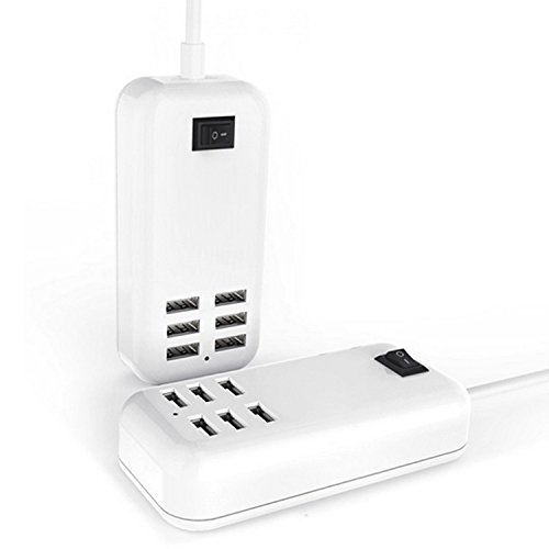 6 Ports USB Hub Desktop Wand Ladegerät AC Adapter Slots Steckdosen Aufladen Verlängerung Erweiterung - 4