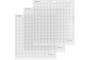 ‎REALIKE REALIKE Standardgrip Schneidematte für Explore One/Air/Air2/Maker,12x12 Zoll30.48cm X30.48cm3er-Pack Klebstoff klebrig Schneidematte Flexibler rutschfester Ersatz Vinyl Schneidematte