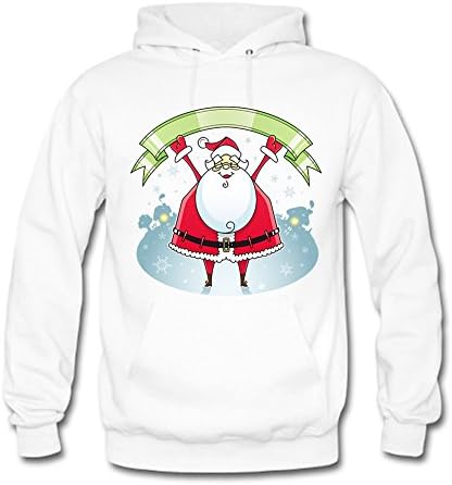 Men Sweatshirt Hoodie Warm Festive Christmas Printed Long Sleeved Top Pullover Jumper 3XL
