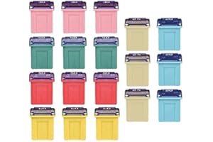 GUUZI 18 pezzi 12V-24V Basso Profilo Jcase Fusibili Assortiti a Forma di Scatola Automobilistico (20A/25A/30A/40A/50A/60A, 3 pezzi Ciascuno) Compatibile per Camioncini, Auto