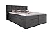 Produktbild Möbelfreude® Boxspringbett "Bea Kunstleder" First Class Hotelbett mit Linien Bonell+7-Zonen Taschenfederkern inkl. Lieferung ins Schlafzimmer & Visco-Topper Polsterbett Amerikanisches