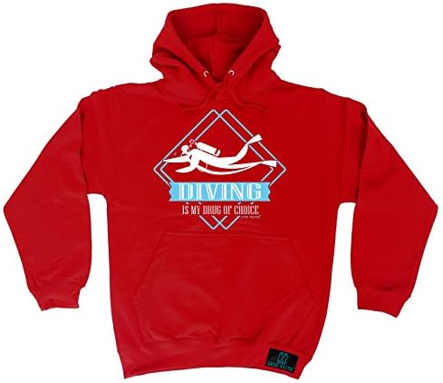 Open Water Premium Diving Is My Drug Of Choice Hoodie Hoody/Scuba Diving Gift Diver Christmas Funny snorkle Reef Mask Wetsuit Dive Birthday Present