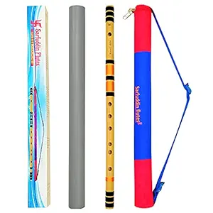 Sarfuddin flutes, C Sharp Medium Premium 18 inches (Left Handed) Bamboo Flute With carry case