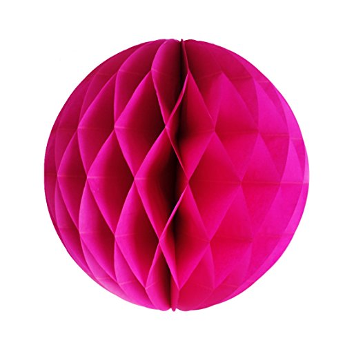 MANY COLOURS AVAILABLE Honeycomb Paper Balls [Pack of 3] (Hot Pink) by Picture Perfect Party