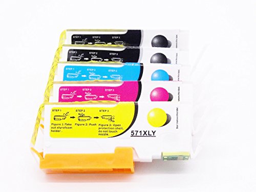 10 Ink Cartridges Compatible with Canon/570/571 XL for Canon Pixma MG5750 MG6850 MG7750 Series - 9