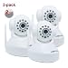Produktbild Foscam FI8918W WLAN IP Überwachungskamera (WiFi, 3-er Pack) mit Remote-Pan/Tilt-Steuerung weiß