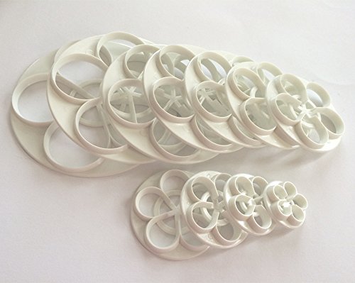 11 Rosen Ausstecher Rose Blume Hochzeit Cupcake TORTENDEKO Marzipan Blumen Fondant Modellierwerkzeug SC164 - 2