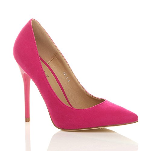 AJVANIWomens Ladies high Heel Pointed Contrast Court Smart Party Work Shoes Pumps Size