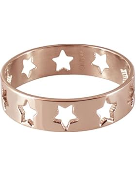 Quiges Edelstahl Stapelring Füllring Stern 6mm Höhe (verschiedene Ringgrößen und -farben)