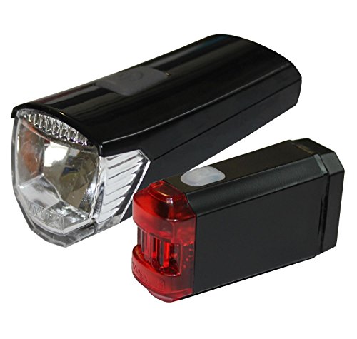 Red Loon Akku LED Fahrradlampen Set Fahrradlicht vorne + hinten 30/15 Lux umschaltbar mit USB-Ladeanschluß - 2