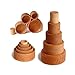 Grimm's Set of 5 Small Wooden Stacking & Nesting Bowls, Natural