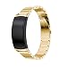 Produktbild JIJI886 Herren Uhrenarmbänder Für Samsung Gear Fit2 Pro,22mm Solide Edelstahl Metall Uhr Band Einfach Stil Sport Armband Watchband Strap Band Wechselarmband Ersatz-Uhrenband (Gold)
