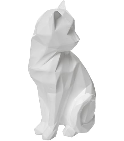 Statue Chat Décoration Bohème 31cm Multicolore - Figurine Polyresine Design Patchwork Chic