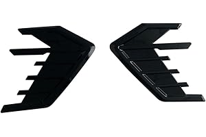 ‎MORECHIOCE Auto Lufteinlässe Dekorative,MoreChioce 2 Stück Auto Seitenluftauslass Kotflügel Abdeckung Motorhaube Lüftungsgitter Auto Verkleidung Lufteinlass Auto Lufteinlässe Außen Dekorative,Schwarz