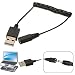 Produktbild Rosa Eidechse USB 2.0 A Stecker auf DC Power Jack Weiblich 3,5 mm x 1,35 mm Spiral Spiralkabel
