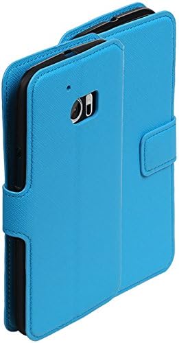 MobileFashion HM Book Cases for HTC M10 Wallet Case Cover Booktype with Stand and Card Slots Blue
